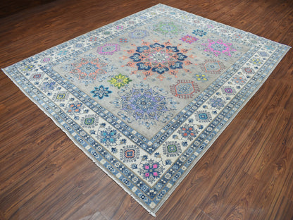 Grey 8'0" x 9'9" Tribal Hand knotted Wool Rug - Sku: O050579