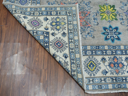 Grey 8'0" x 9'9" Tribal Hand knotted Wool Rug - Sku: O050579