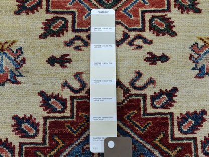 Ivory 2'9" x 19'0" Kazak Hand knotted Wool Rug - Sku: O050646