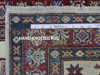 Ivory 2'9" x 19'0" Kazak Hand knotted Wool Rug - Sku: O050646