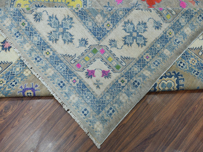 Grey 9'2" x 11'7" Tribal Hand knotted Wool Rug - Sku: O050673