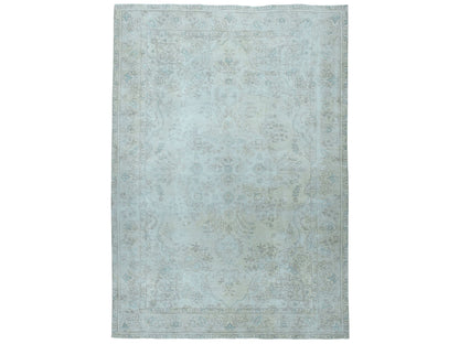 Ivory 6'3" x 9'5" Vintage Hand knotted Wool Rug - Sku: O050739