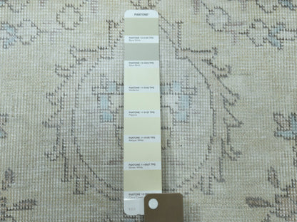 Ivory 6'3" x 9'5" Vintage Hand knotted Wool Rug - Sku: O050739