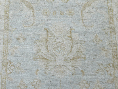 Grey 2'8" x 15'9" Oushak And Peshawar Hand knotted Wool Rug - Sku: O050792