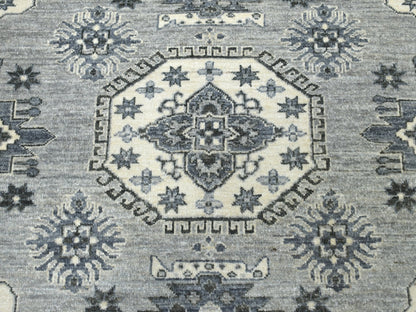 Grey 8'0" x 10'0" Oushak And Peshawar Hand knotted Wool Rug - Sku: O051220