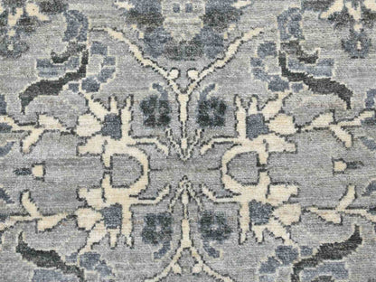 Grey 2'5" x 11'7" Oushak And Peshawar Hand knotted Wool Rug - Sku: O051455