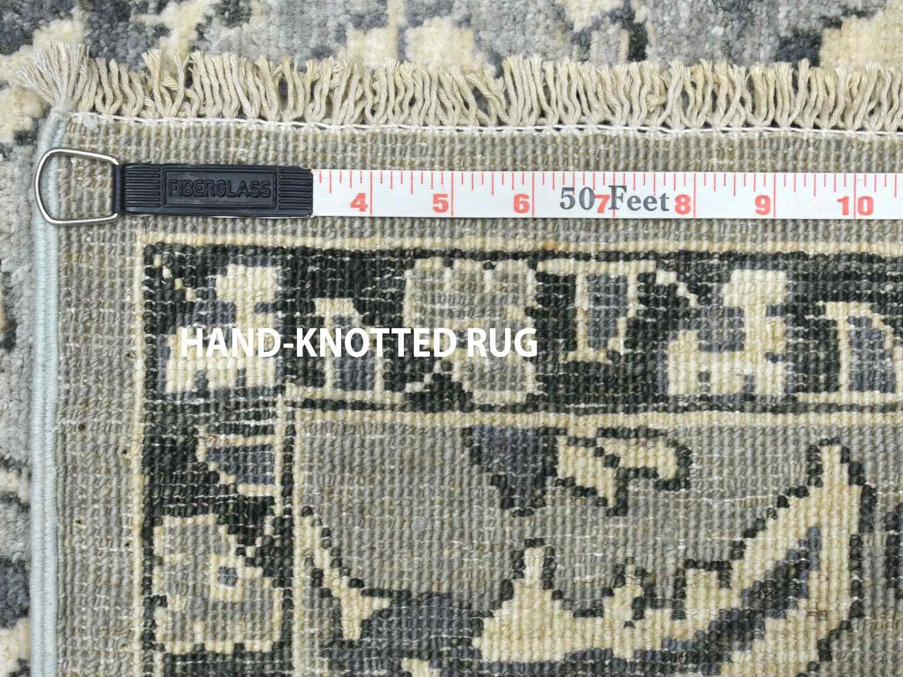 Mahal Oushak hand-knotted wool runner in Gray, 2'5" x 11'7" — SKU O051455 (view 6)