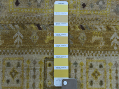 Yellow 2'8" x 3'9" Tribal Hand knotted Wool Rug - Sku: O051823