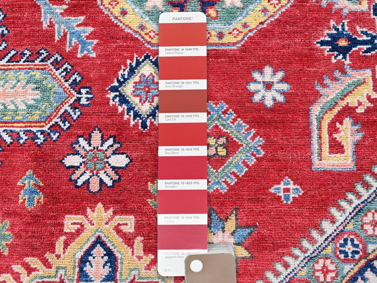 Kazak Kazak hand-knotted wool rug in Red & Ivory, 8'2" x 10'2" — SKU O0518 (view 7)