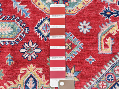 Kazak Kazak hand-knotted wool rug in Red & Ivory, 8'2" x 10'2" — SKU O0518 (view 7)