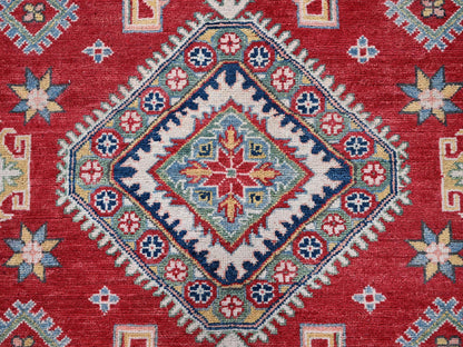 Kazak Kazak hand-knotted wool rug in Red & Ivory, 8'2" x 10'2" — SKU O0518 (view 8)