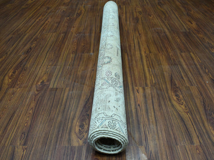 Overdyed 6'3" x 9'1" Vintage Hand knotted Wool Rug - Sku: O052129