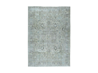 Overdyed 6'8" x 9'8" Vintage Hand knotted Wool Rug - Sku: O052271