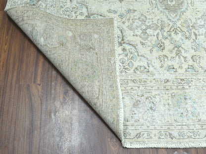 Overdyed 6'8" x 9'8" Vintage Hand knotted Wool Rug - Sku: O052271