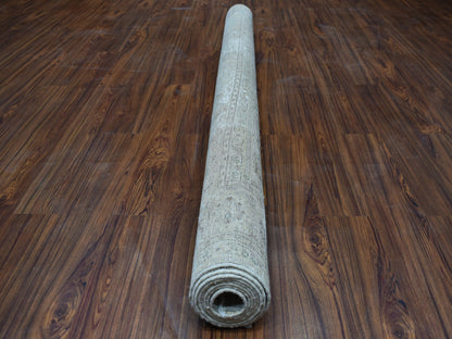 Overdyed 6'8" x 9'8" Vintage Hand knotted Wool Rug - Sku: O052271