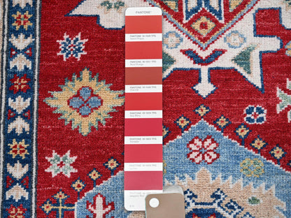 Kazak Kazak hand-knotted wool rug in Red & Ivory, 8'2" x 9'8" — SKU O0522 (view 7)