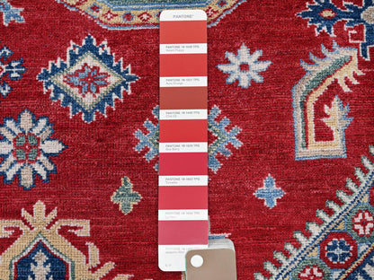 Kazak Kazak hand-knotted wool rug in Red & Ivory, 8'2" x 9'9" — SKU O0523 (view 7)
