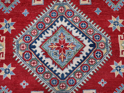 Kazak Kazak hand-knotted wool rug in Red & Ivory, 8'2" x 9'9" — SKU O0523 (view 8)
