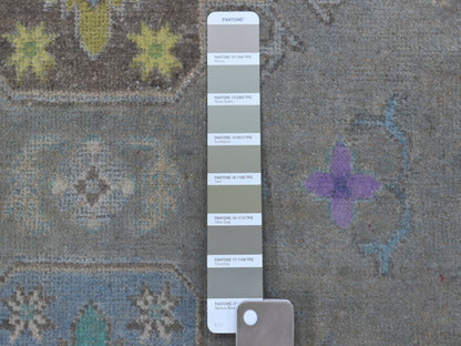 Grey 5'0" x 6'6" Tribal Hand knotted Wool Rug - Sku: O052451