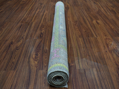 Grey 5'0" x 6'6" Tribal Hand knotted Wool Rug - Sku: O052451