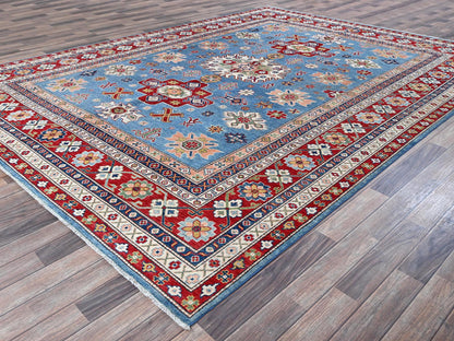 Blue 8'9" x 12'1" Kazak Hand knotted Wool Rug - Sku: O0525