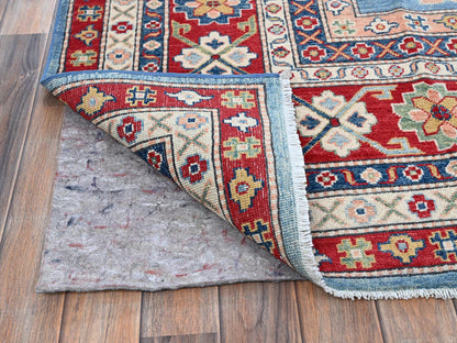 Kazak Kazak hand-knotted wool rug in Blue & Red, 8'9" x 12'1" — SKU O0525 (view 4)