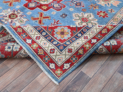 Blue 8'9" x 12'1" Kazak Hand knotted Wool Rug - Sku: O0525