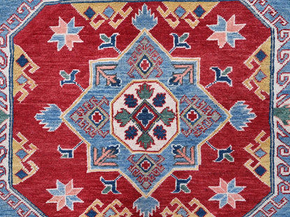 Kazak Kazak hand-knotted wool rug in Blue & Red, 8'10" x 11'8" — SKU O0527 (view 8)