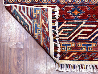 Kazak Kazak hand-knotted wool runner in Blue, 2'4" x 9'1" — SKU O052839 (view 2)