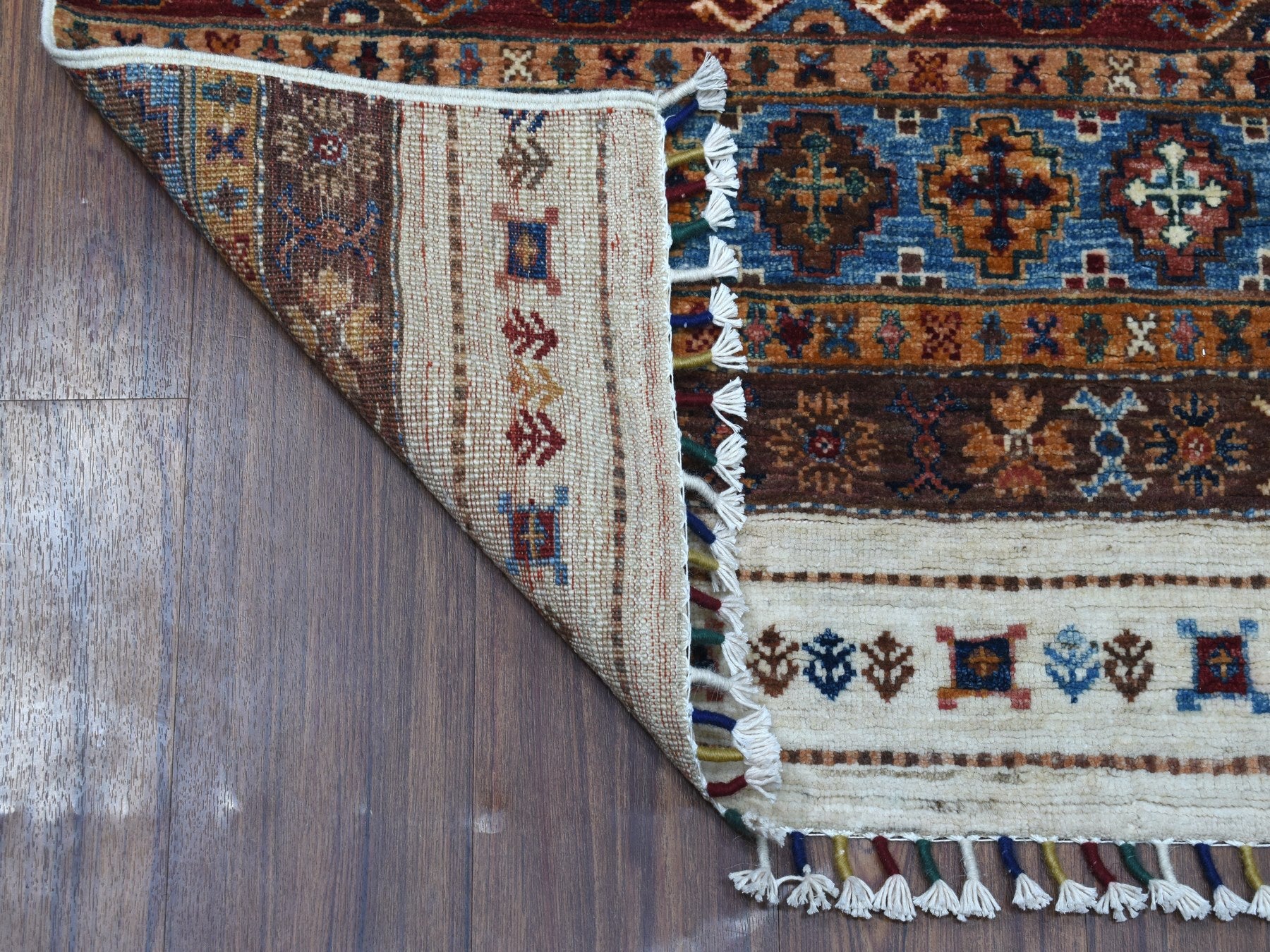 Red 2'9" x 9'0" Tribal Hand knotted Wool Rug - Sku: O052865