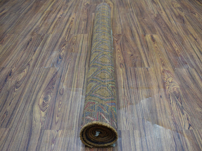 Multicolored 4'3" x 6'2" Tribal Hand knotted Wool Rug - Sku: O053145