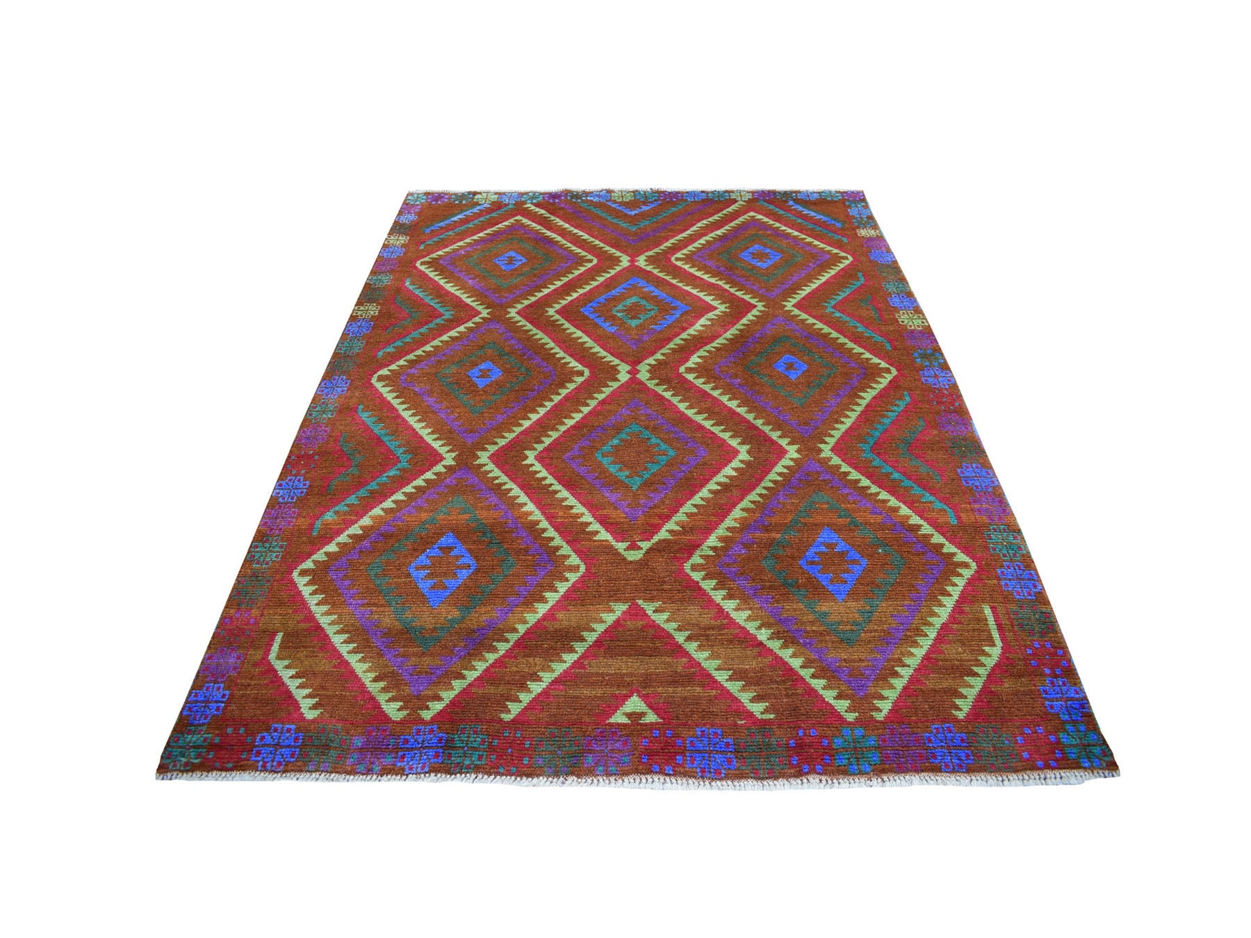 Baluch Tribal & Geometric hand-knotted wool rug in Multicolored, 6'1" x 7'8" — SKU O053150