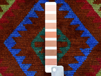 Multicolored 6'1" x 7'8" Tribal Hand knotted Wool Rug - Sku: O053150