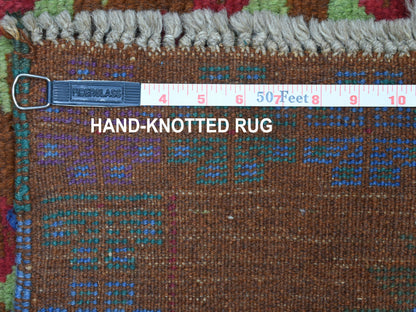 Multicolored 6'1" x 7'8" Tribal Hand knotted Wool Rug - Sku: O053150