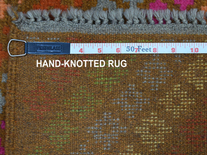 Multicolored 3'3" x 4'10" Tribal Hand knotted Wool Rug - Sku: O053177