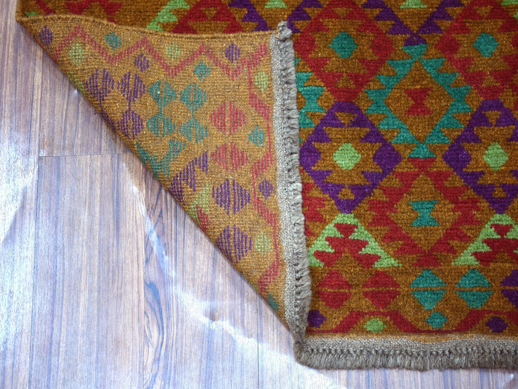 Baluch Tribal & Geometric hand-knotted wool rug in Multicolored, 3'1" x 4'9" — SKU O053181 (view 2)