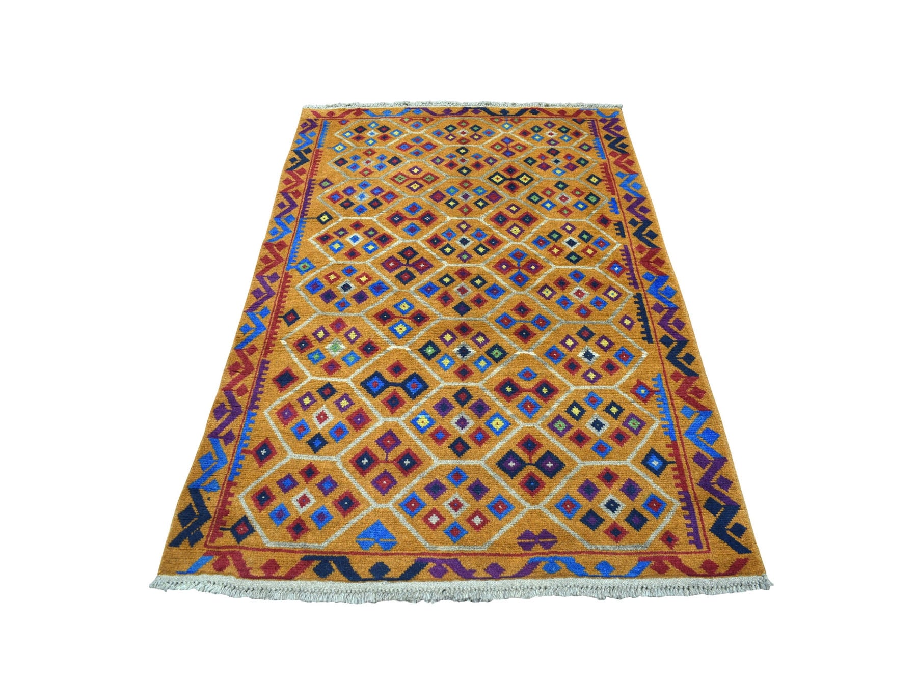 Baluch Tribal & Geometric hand-knotted wool rug in Multicolored, 4' x 5'10" — SKU O053182