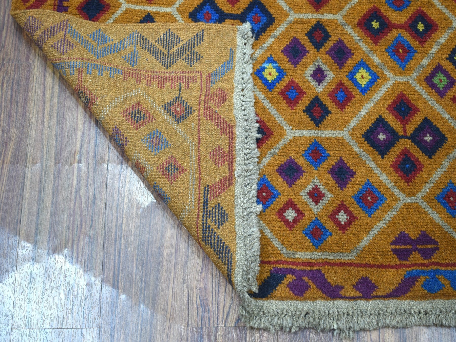 Baluch Tribal & Geometric hand-knotted wool rug in Multicolored, 4' x 5'10" — SKU O053182 (view 2)