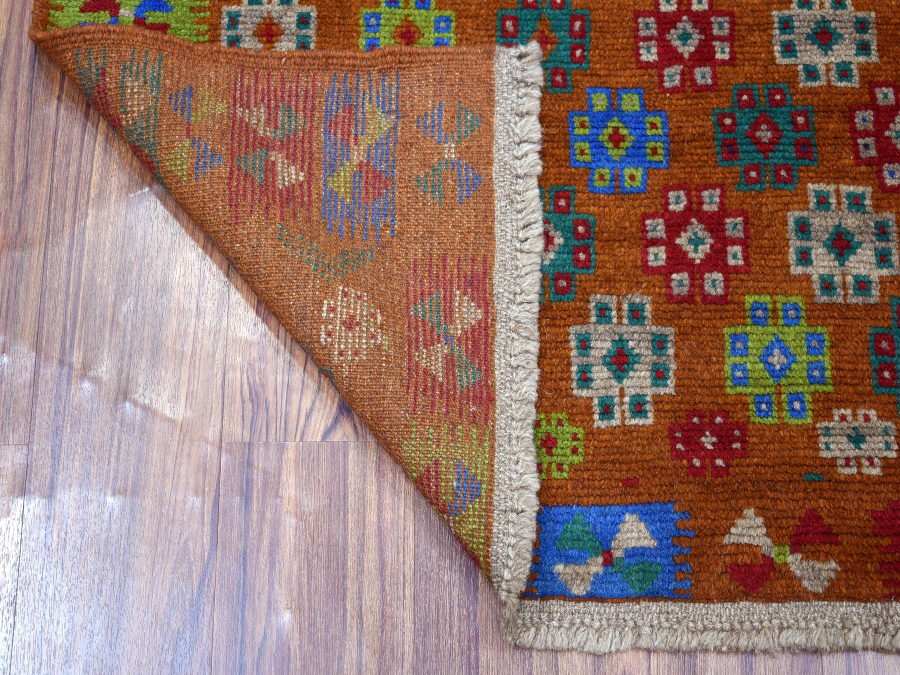 Baluch Tribal & Geometric hand-knotted wool rug in Multicolored, 4'1" x 5'9" — SKU O053185 (view 2)