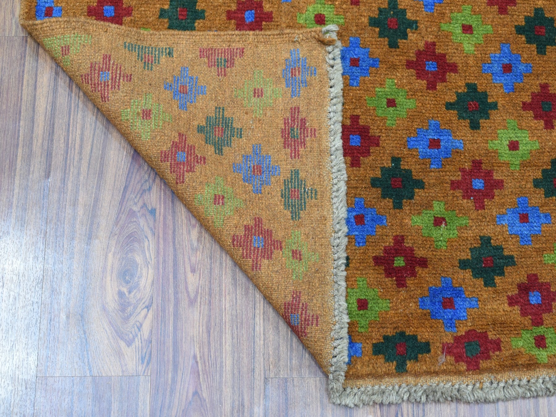 Baluch Tribal & Geometric hand-knotted wool rug in Multicolored, 4'1" x 6'1" — SKU O053189 (view 2)