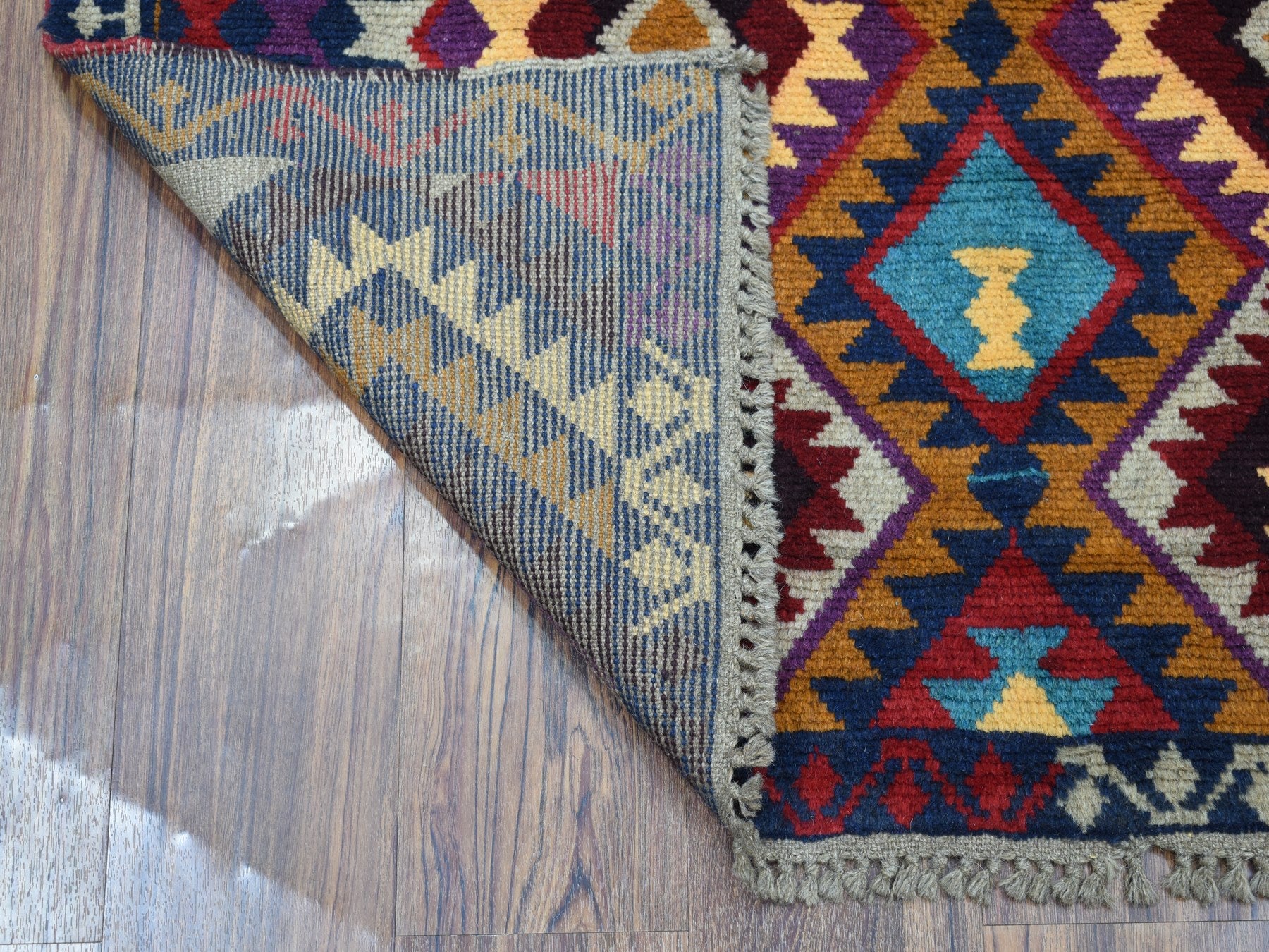 Baluch Tribal & Geometric hand-knotted wool rug in Blue, 3'8" x 5'7" — SKU O053276 (view 2)