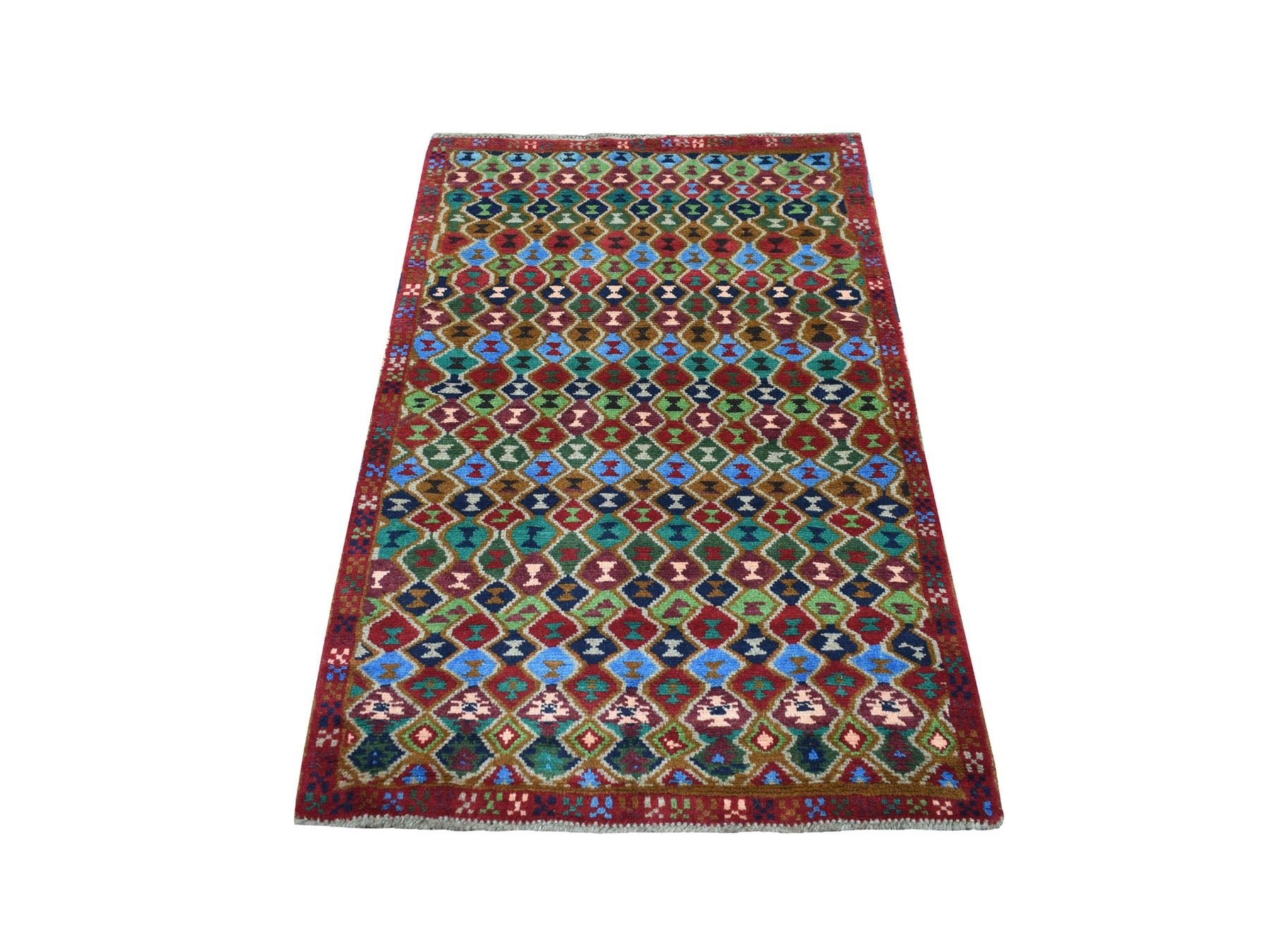 Baluch Tribal & Geometric hand-knotted wool rug in Red, 3'3" x 5' — SKU O053292
