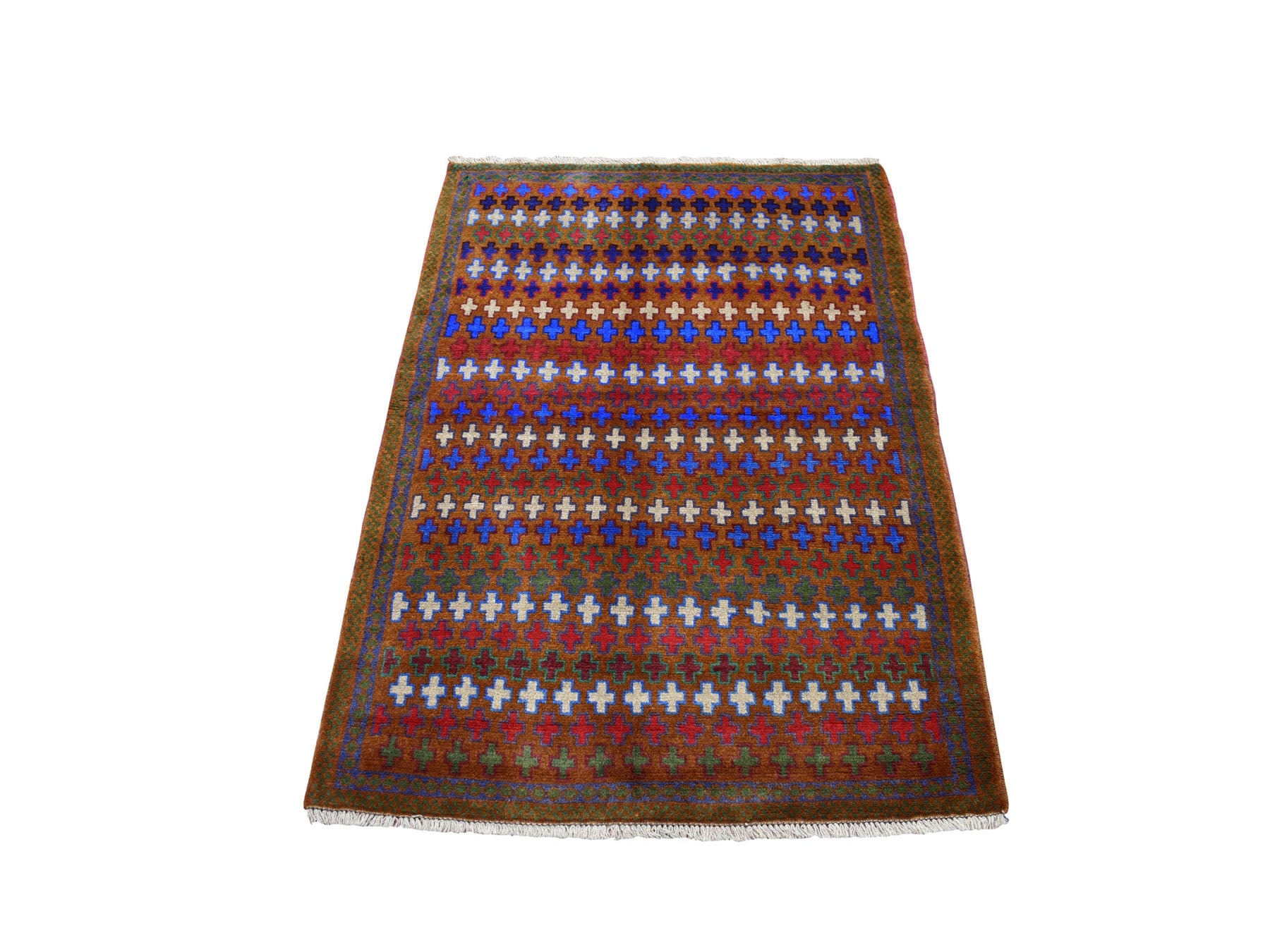 Baluch Tribal & Geometric hand-knotted wool rug in Multicolored, 3'3" x 4'7" — SKU O053294