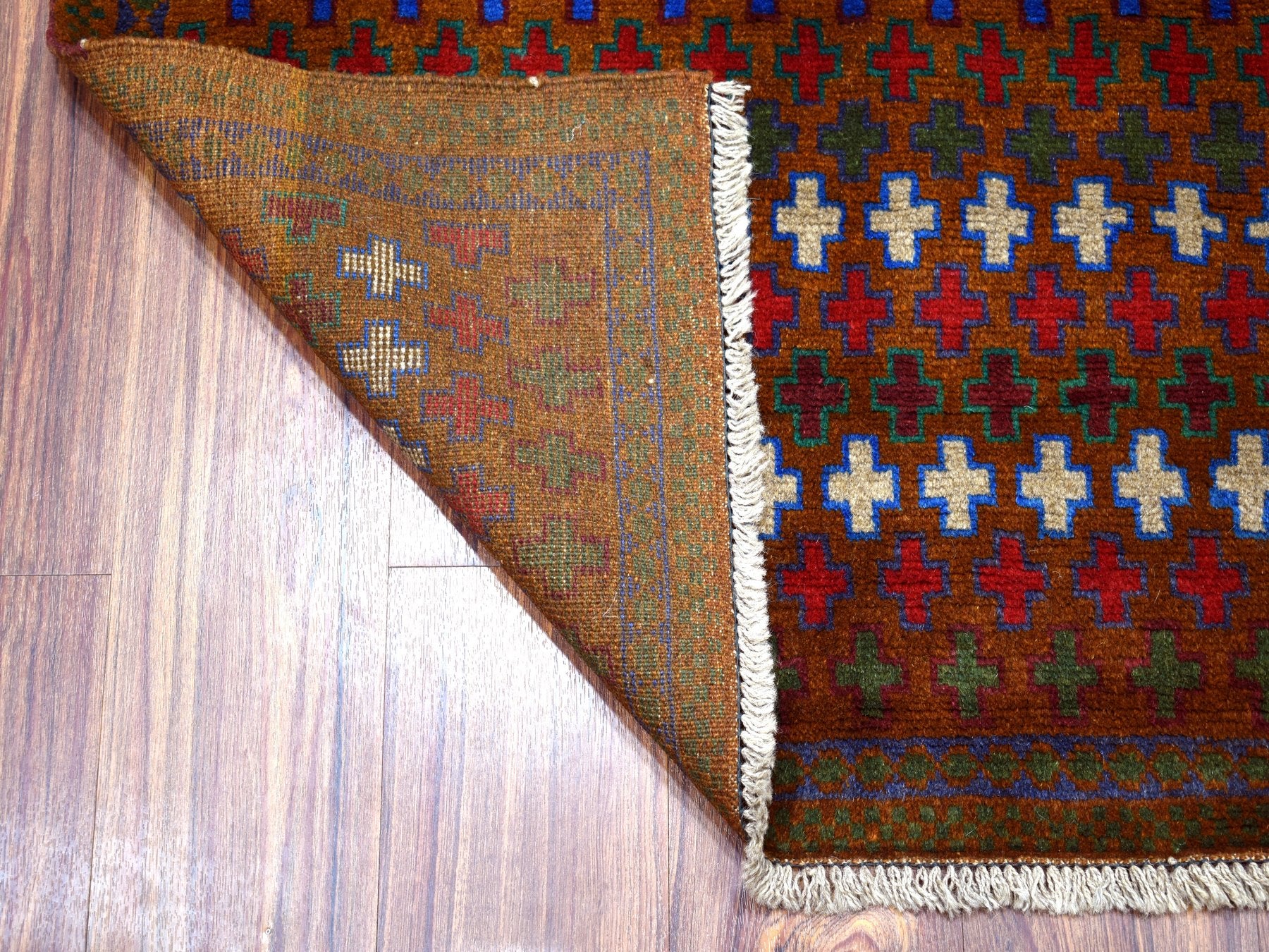 Baluch Tribal & Geometric hand-knotted wool rug in Multicolored, 3'3" x 4'7" — SKU O053294 (view 2)