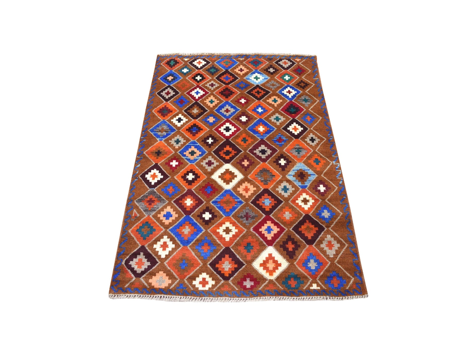 Baluch Tribal & Geometric hand-knotted wool rug in Multicolored, 3'5" x 4'10" — SKU O053301