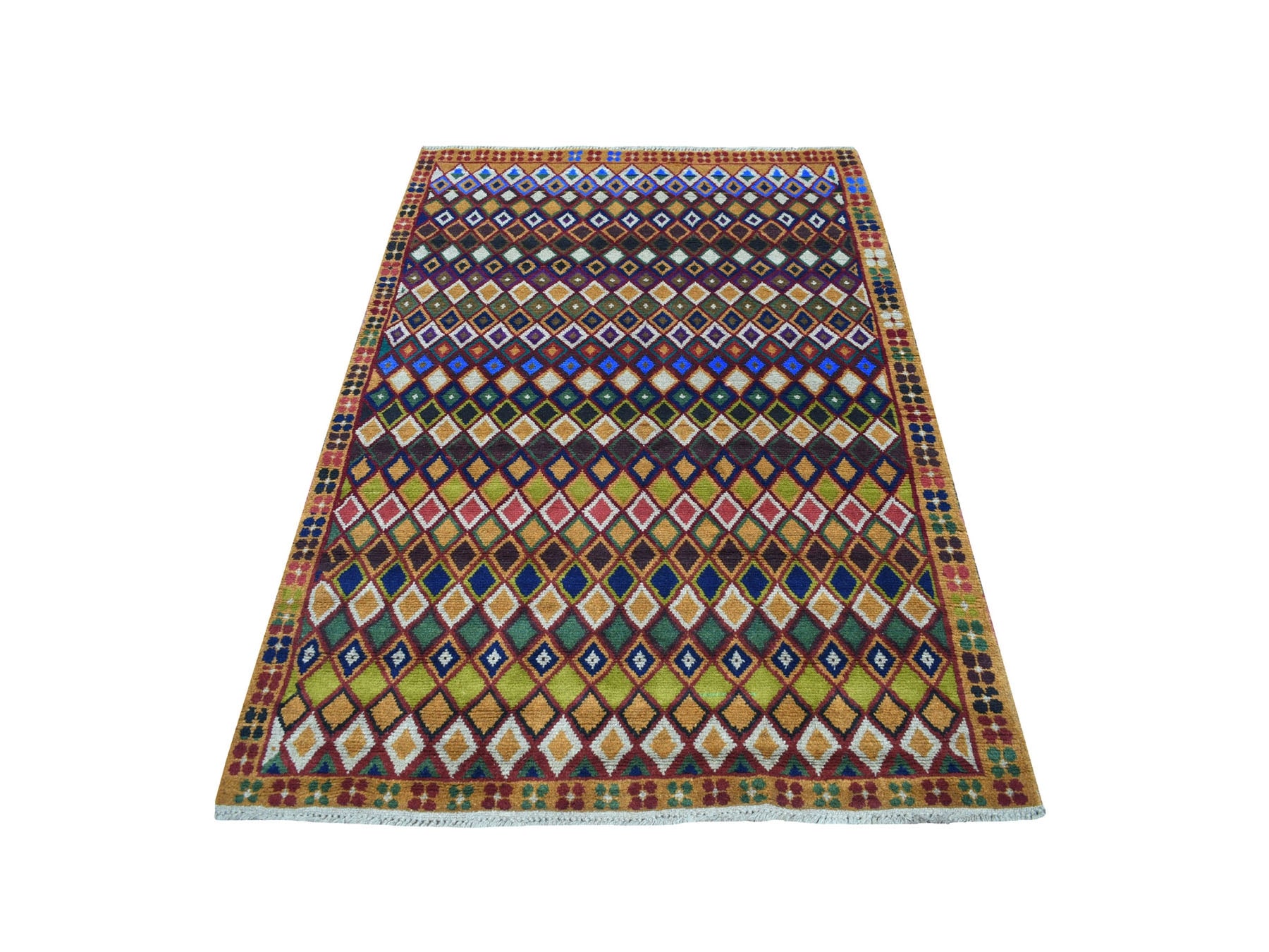 Baluch Tribal & Geometric hand-knotted wool rug in Multicolored, 4'3" x 6'1" — SKU O053302