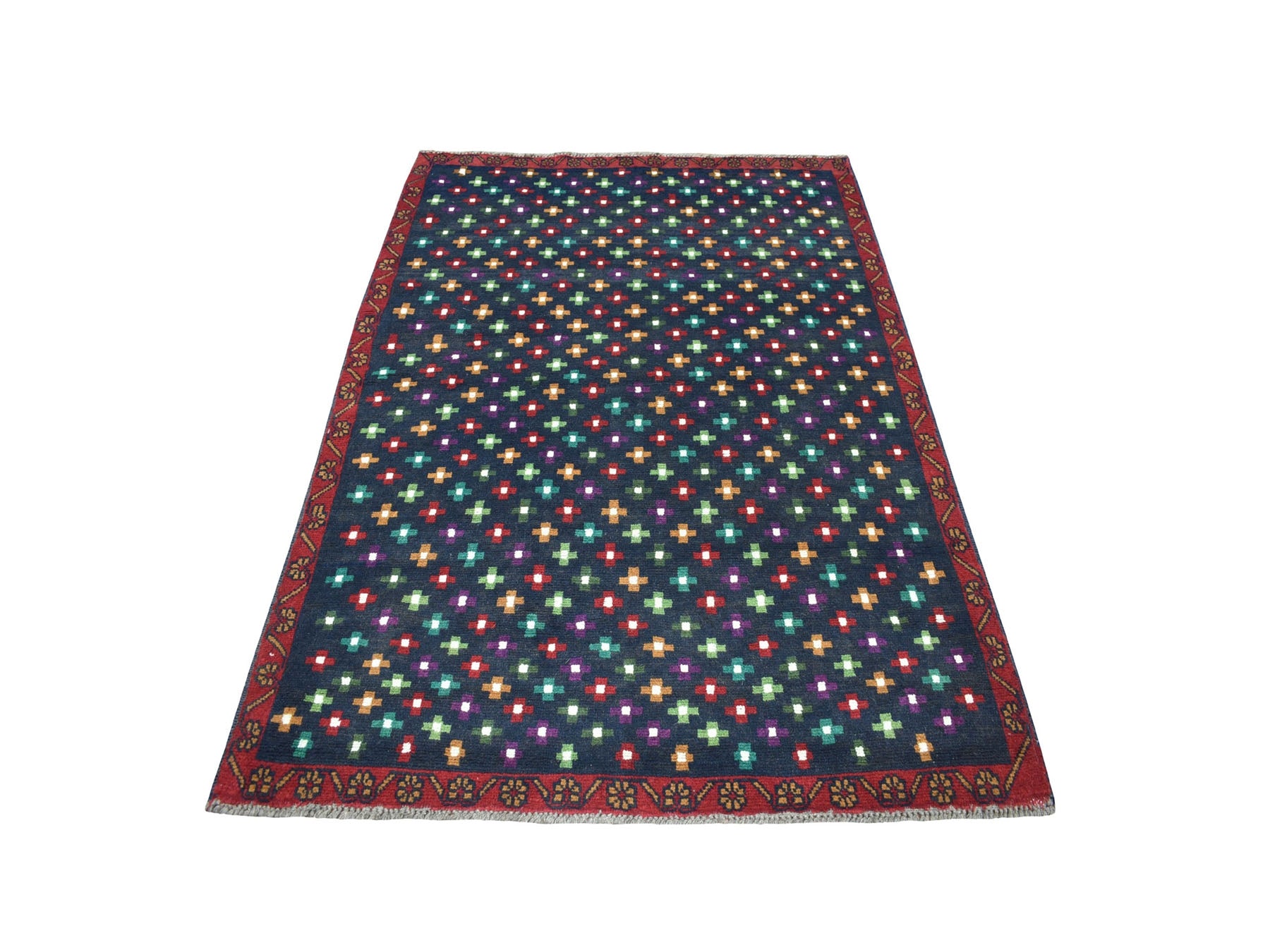 Baluch Tribal & Geometric hand-knotted wool rug in Blue, 4'3" x 6' — SKU O053305