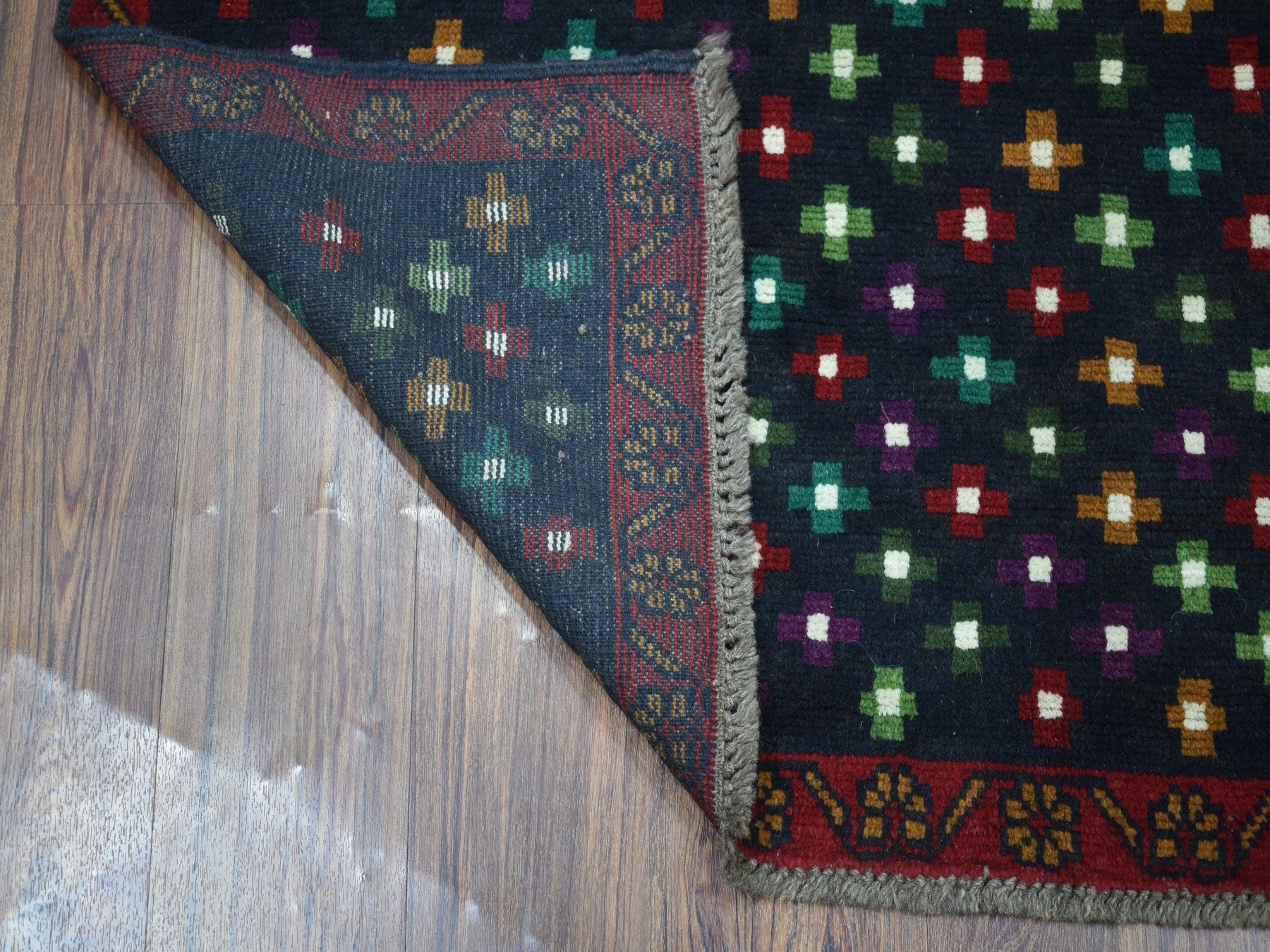 Baluch Tribal & Geometric hand-knotted wool rug in Blue, 4'3" x 6' — SKU O053305 (view 2)