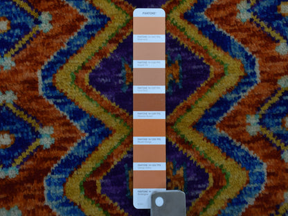 Orange 4'0" x 5'10" Tribal Hand knotted Wool Rug - Sku: O053319