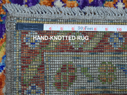 Orange 4'0" x 5'10" Tribal Hand knotted Wool Rug - Sku: O053319